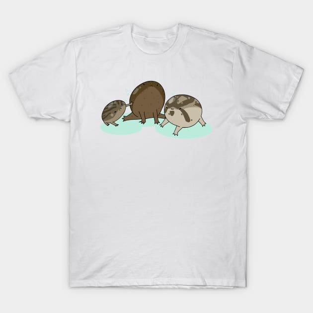 Three Angry Frogs T-Shirt by Sidhe Crafts